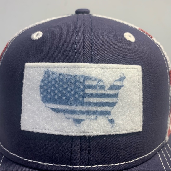 Paramount Apparel Map Freedom American Flag Ball Cap One Size Red White Blue - Picture 7 of 12